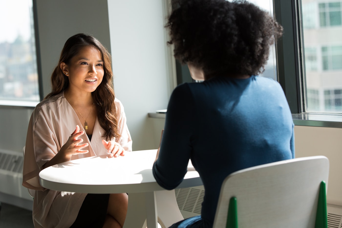 An agent meeting one-on-one with a client